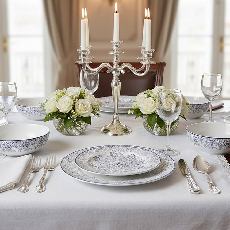 Lorenzo Import, Lorren Home Trends Floral 16-Piece Dinnerware Set