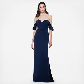 Off-the-Shoulder Long Bridesmaid Dress