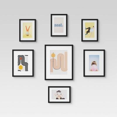 Target - Set of 7 Gallery Frame Set Black - Room Essentials™
