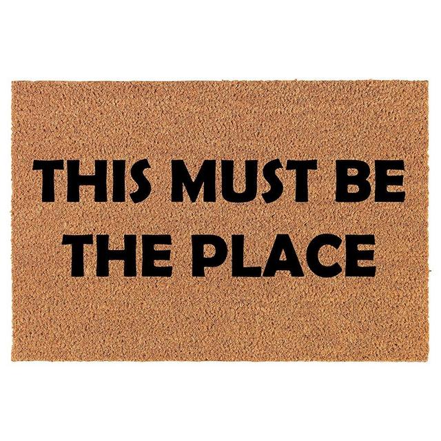 Coir Doormat Front Door Mat New Home Closing Housewarming Gift This Must Be The Place (30" x 18" Standard)