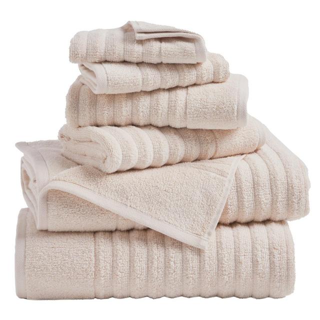 Zero-Twist, 100% Combed Cotton Ribbed Bath Towel Set