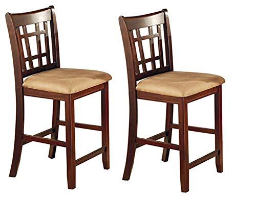Lavon 24" Counter Stools Tan and Brown (Set of 2)