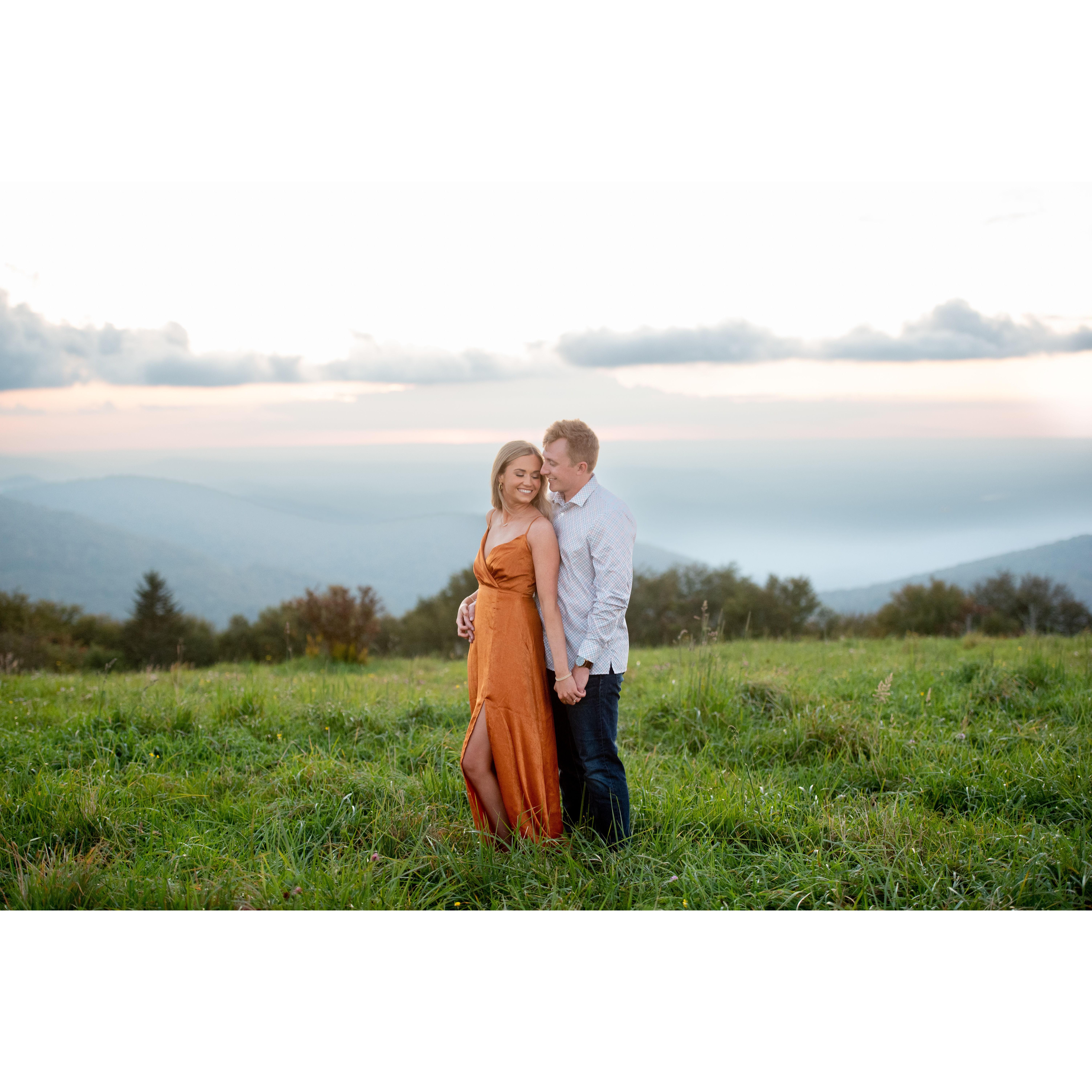 Engagement photoshoot in the Smoky Mountains