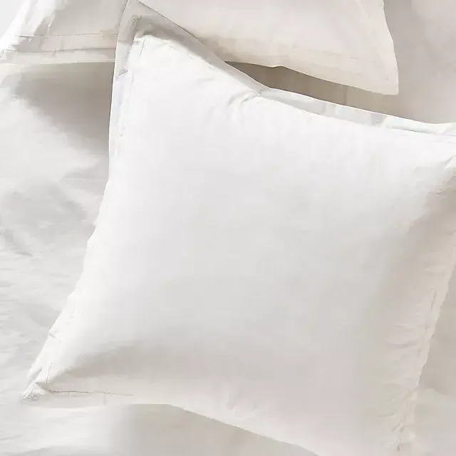 Taylor Organic Cotton Percale Embroidered Euro Sham
