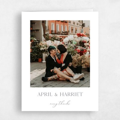 White Portrait Wedding Thank You - Ashbey Photo