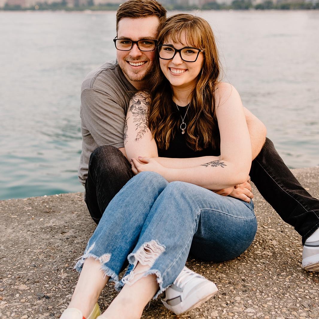 These engagement photos were taken during Baylee's bangs and highlights era.