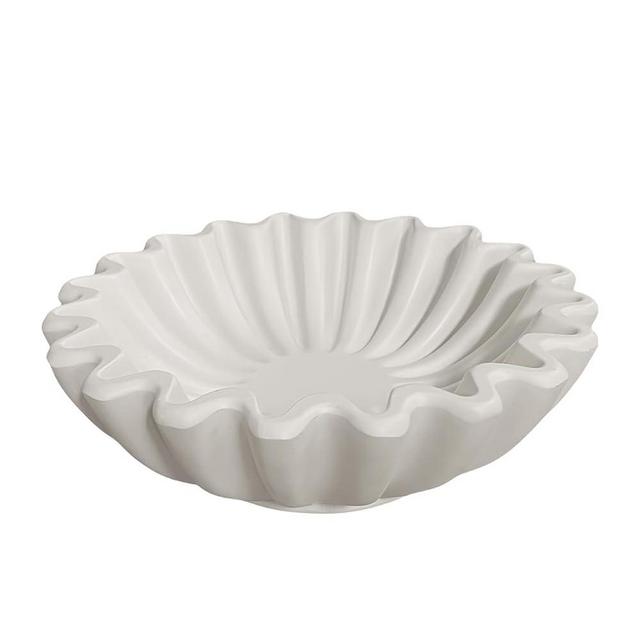 Ardicema Exquisite Ruffle Decorative Bowl - Perfect for fruit bowl,coffe table decor,entry way table home decor,organic modern decor-Ideal decorative bowls for home decor