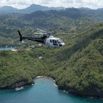 Helicopter tour in St. Lucia