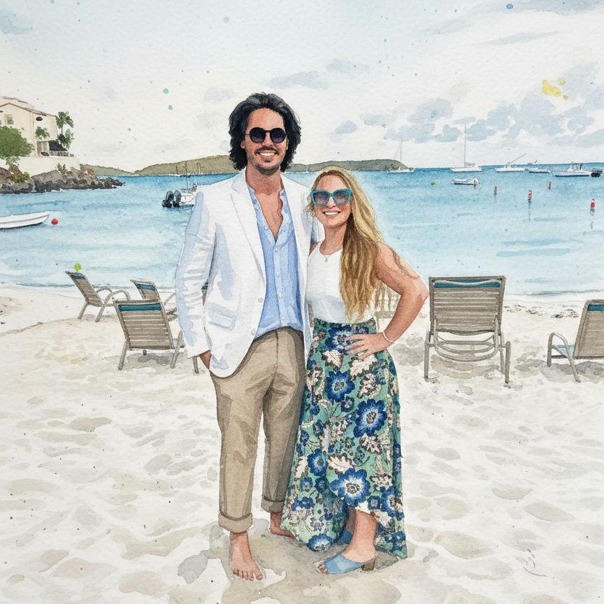In St. Thomas for a beatiful wedding.