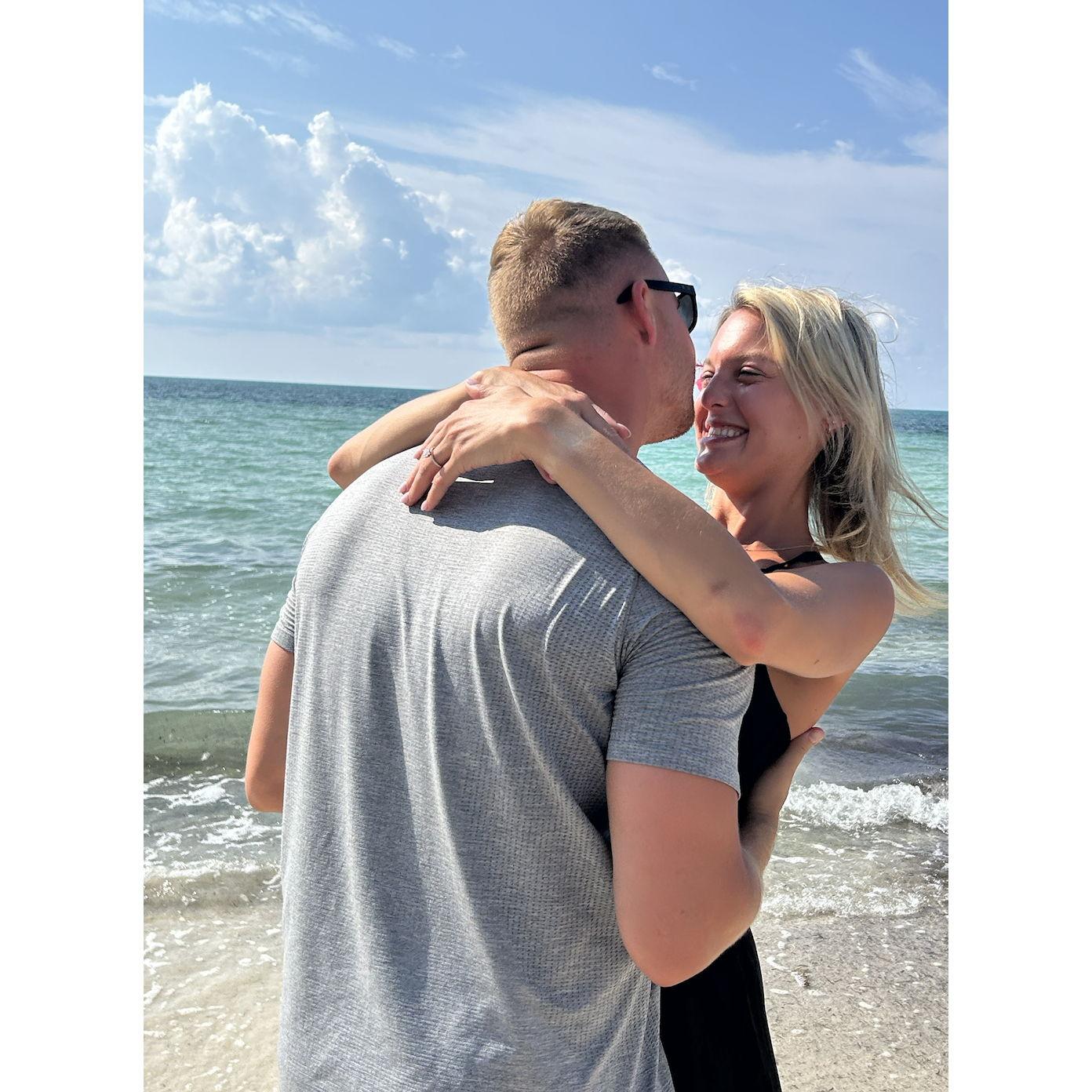 The morning after we got engaged!
