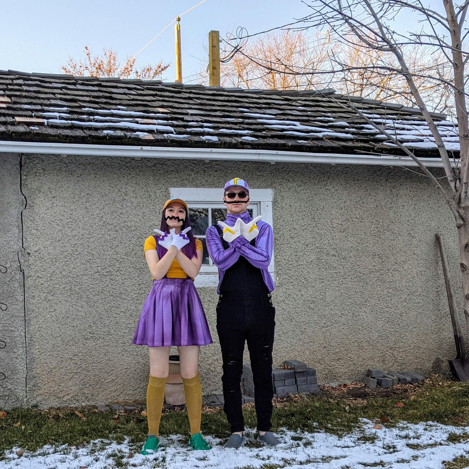 Halloween we dressed up as some of our favorite Nintendo characters Waluigi and Wario