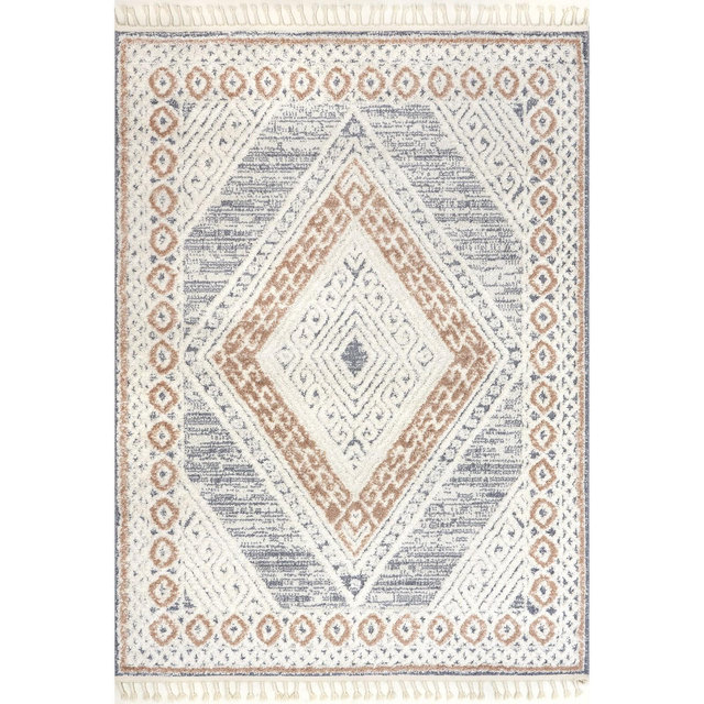 Nuloom Acacia Geometric 8x10 Area Rug for Living Room Bedroom Dining Room Kitchen, Multicolor/Ivory