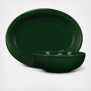 2-Piece Serve Set Oval Platter & Bistro Bowl