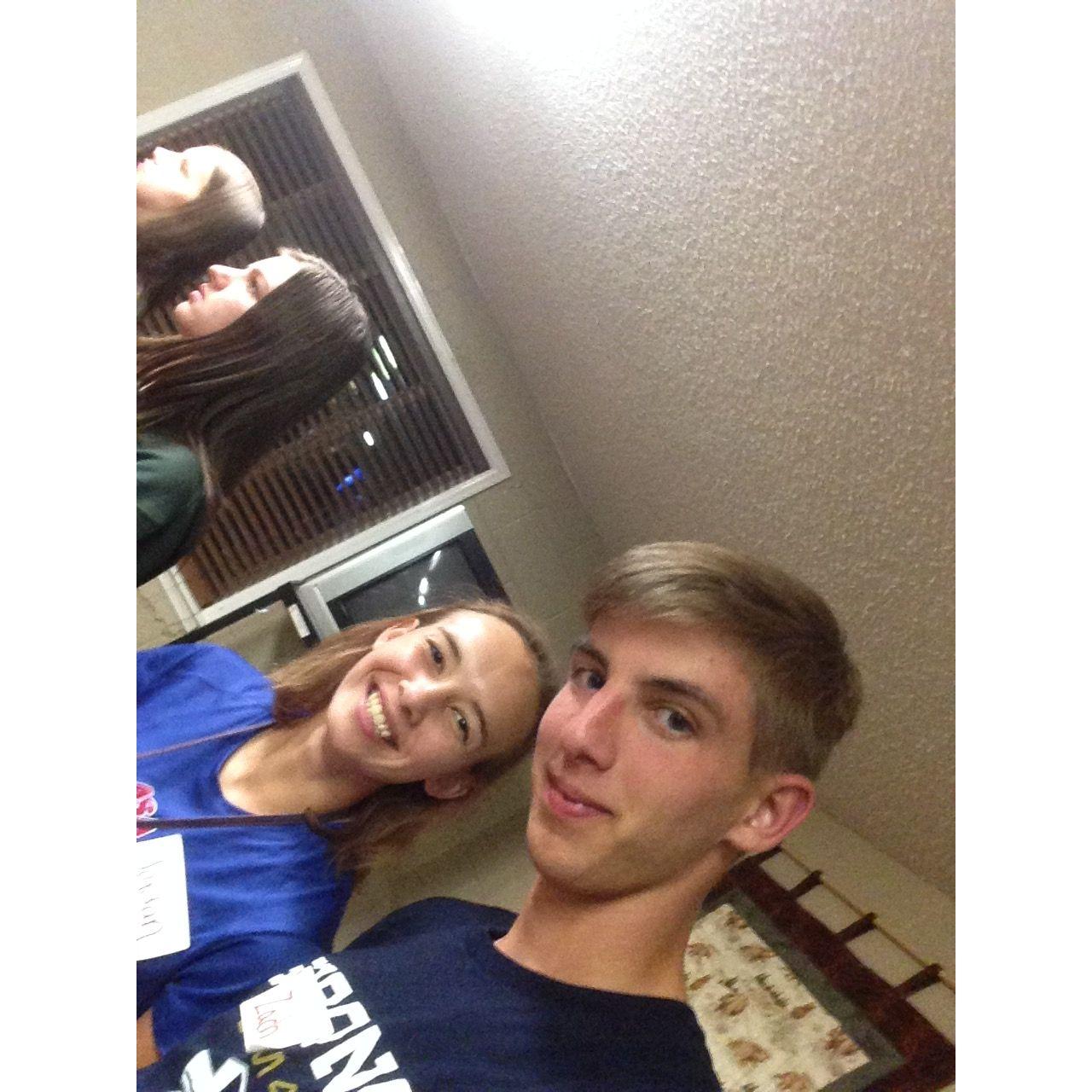 This is the first picture we have together. We met in high school through a mutual friend, and clicked instantly