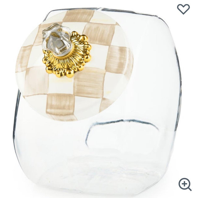 Cookie Jar with Royal Check Lid