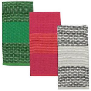 kate spade new york Color Block Honeycomb Kitchen Towel in Natural