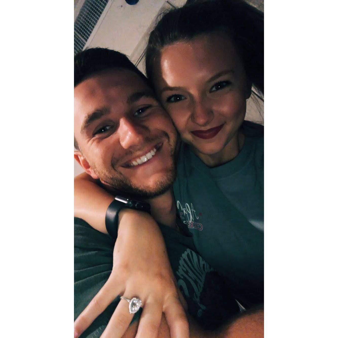 Reunited after a long-distance summer of Maddie teaching cheer camps!