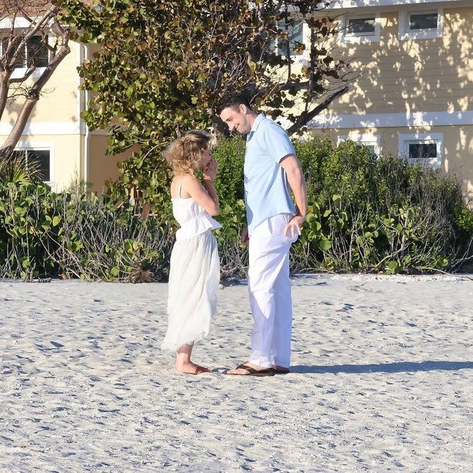 Proposal in action! Jack proposed to Kendall on April 19, 2025 on the beaches of Sanibel Island Florida. The home state of the bride to be, and a place fond to the groom since childhood. 🌴💍