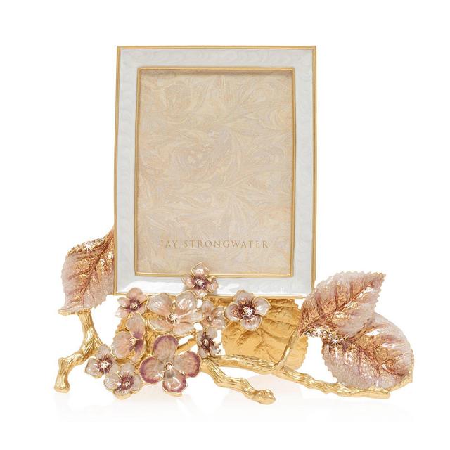 Jay Strongwater Colbie Hydrangea Picture Frame, 3" x 4"