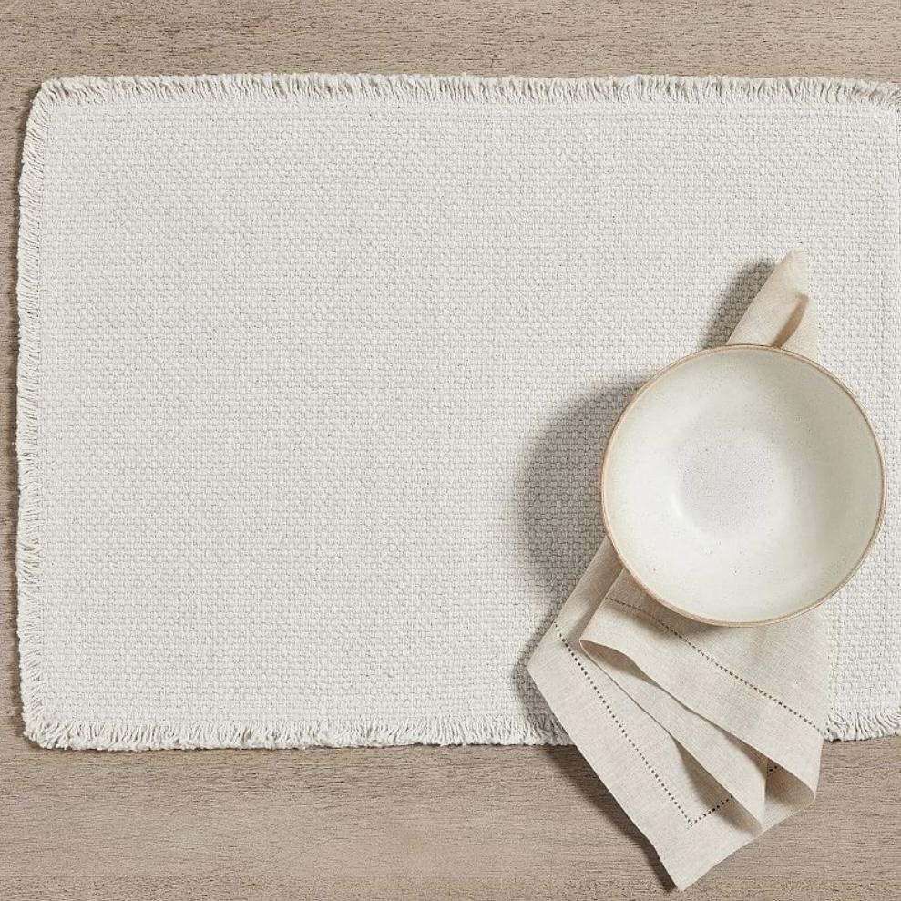 Mason Handwoven Cotton Fringe Placemats