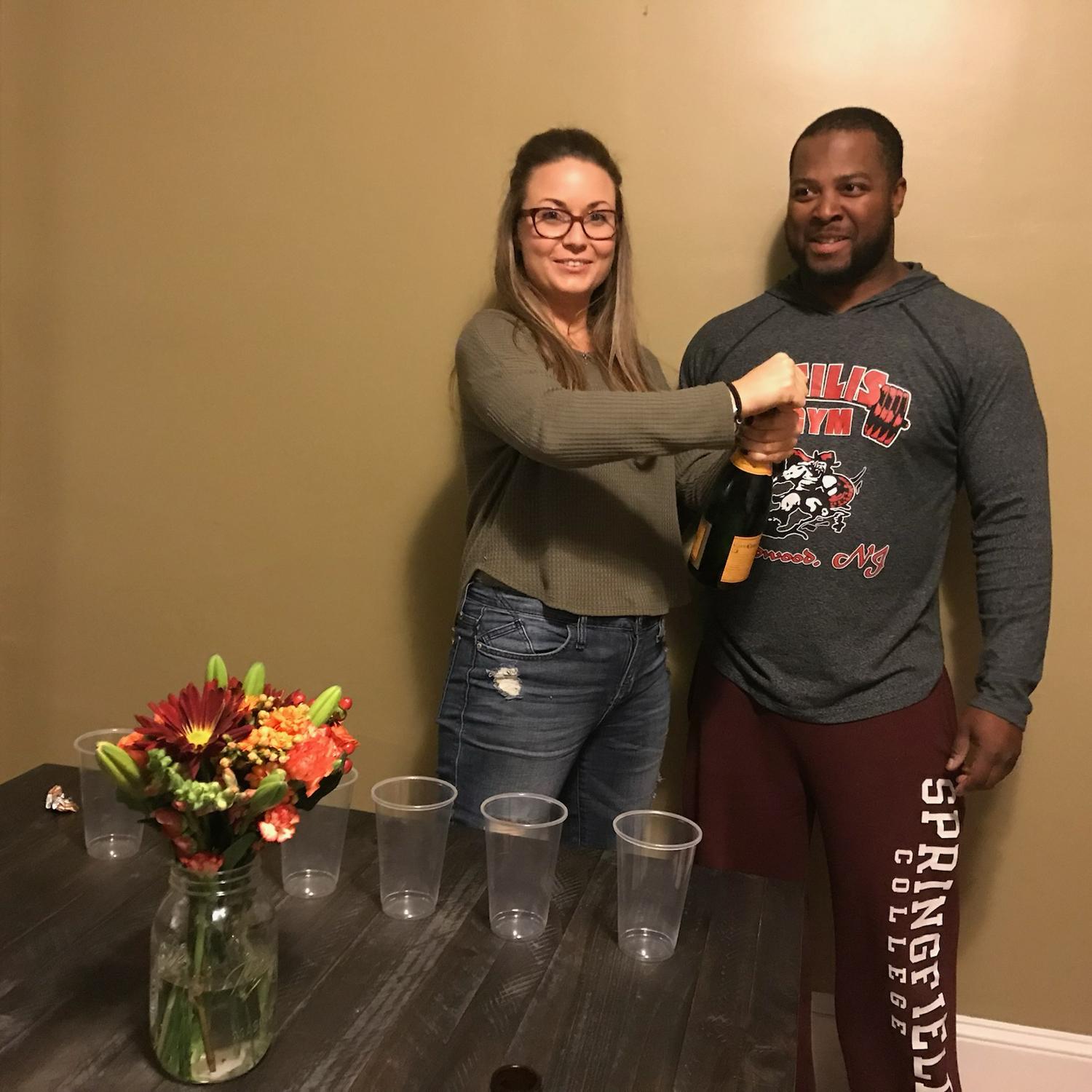 Celebrating the purchase of our home!