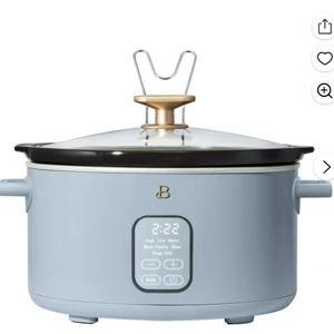 Beautiful 6 Qt Programmable Slow Cooker, Cornflower Blue by Drew Barrymore