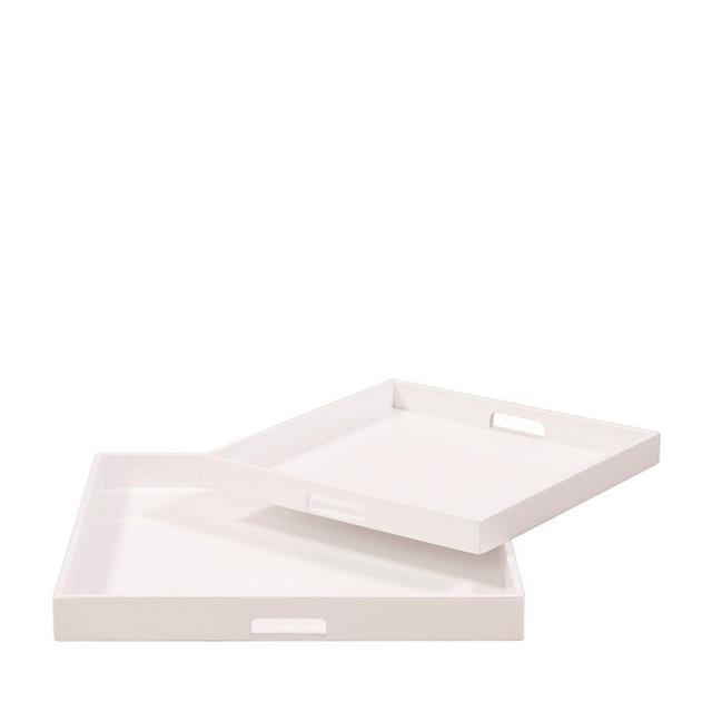 Howard Elliott Lacquer Square Wood Tray Set