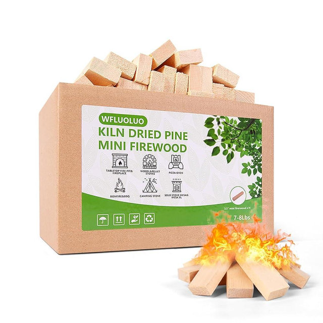 WFLUOLUO Mini Firewood 3.5'' Lengths Pine Kiln Dried Firewood Great Solo Stove Accessories Tool Prefect for Solo Stove Mesa, Tabletop Fire Pit, Solo Stove Mesa Sticks Wood