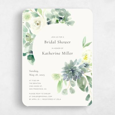 Green Rounded Wedding Wedding Shower Invitation - Cricket Corner