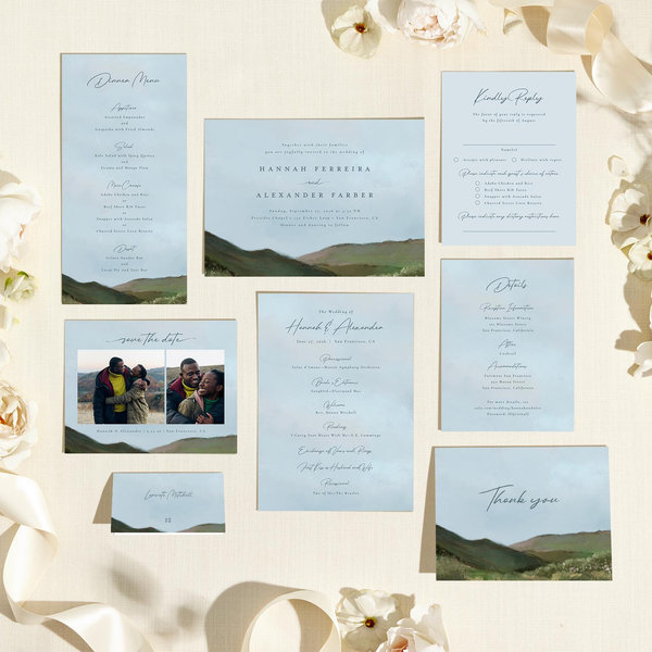 Zola Wedding Invitations - Montagne Landscape