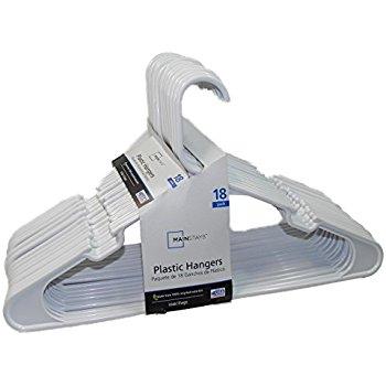 18-Pack Standard Plastic Hangers