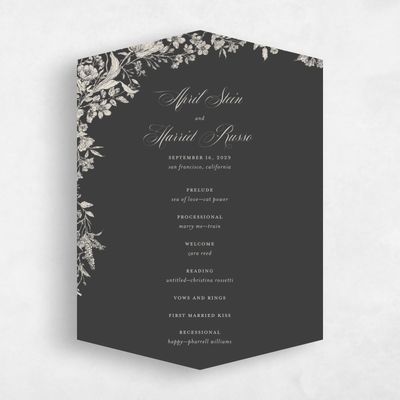 Grey Diamond Wedding Program - Heloise