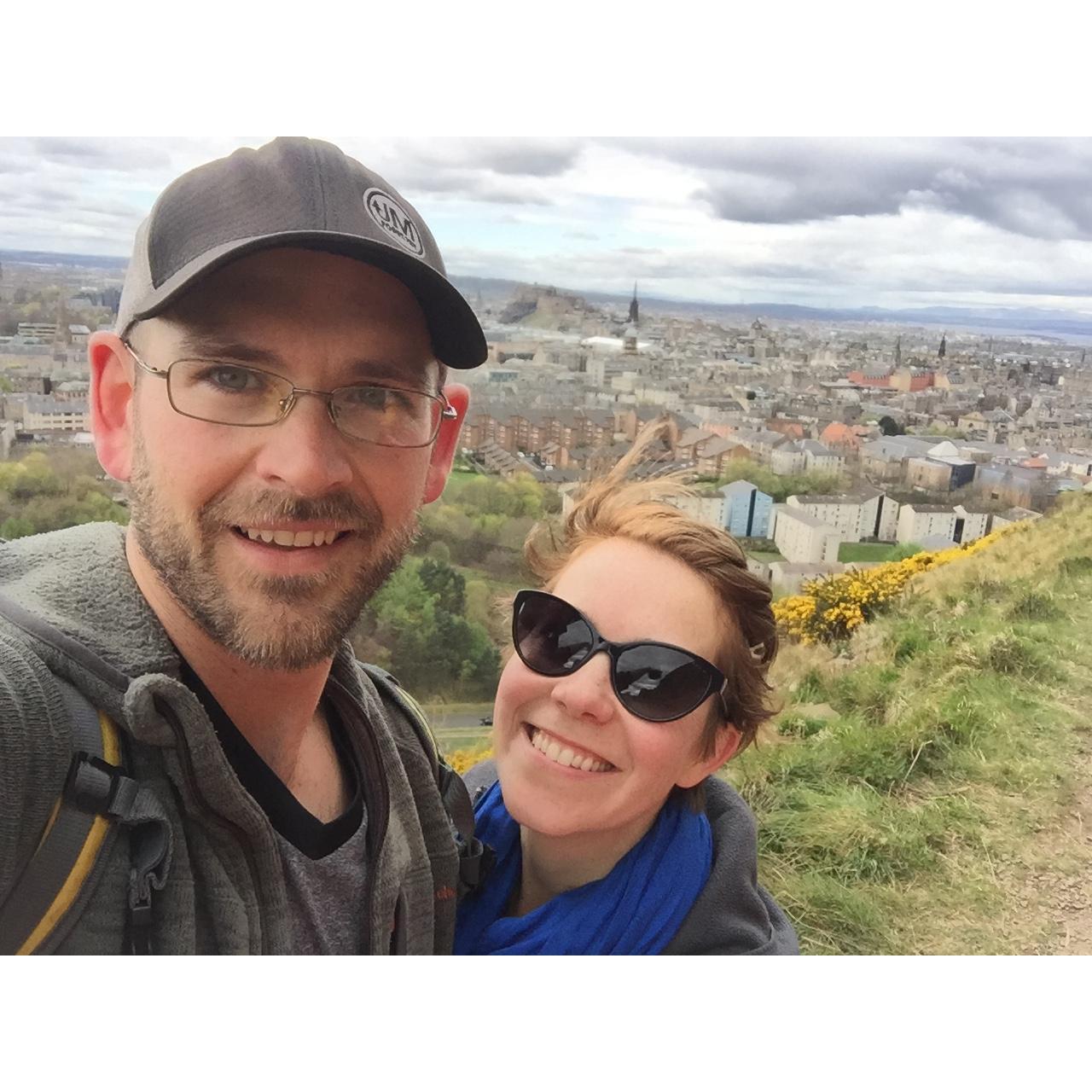 Hiking Arthur's Seat. Edinburgh, Scotland April 2017