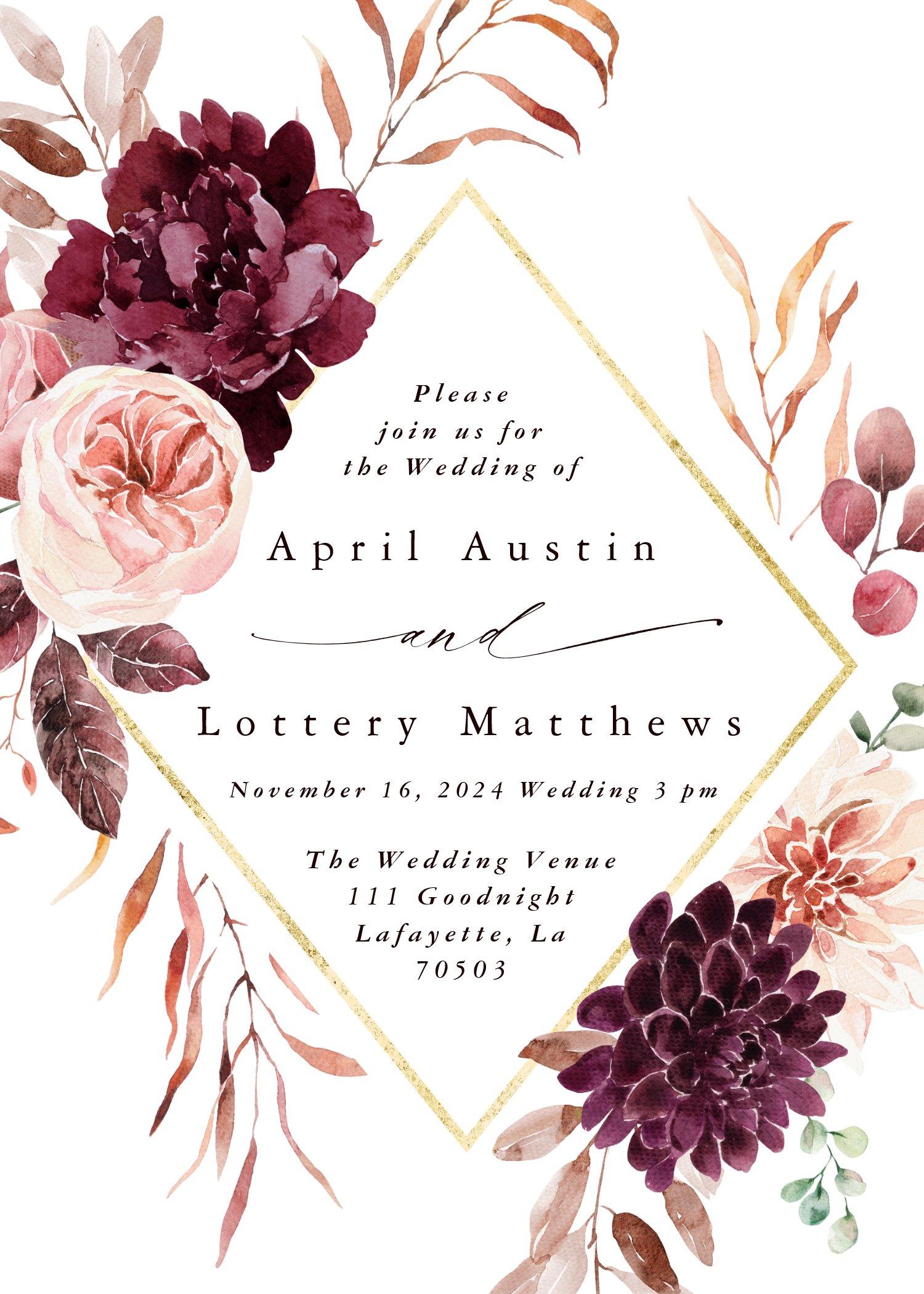 The Wedding Website of April Austin and Lottery Matthews