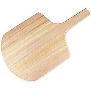 Premium Bamboo Wooden Pizza Peel Paddle and Cutting Board with Handle (For Baking Pizza, Bread, Cutting Fruit, Vegetables, Cheese) - LG Size