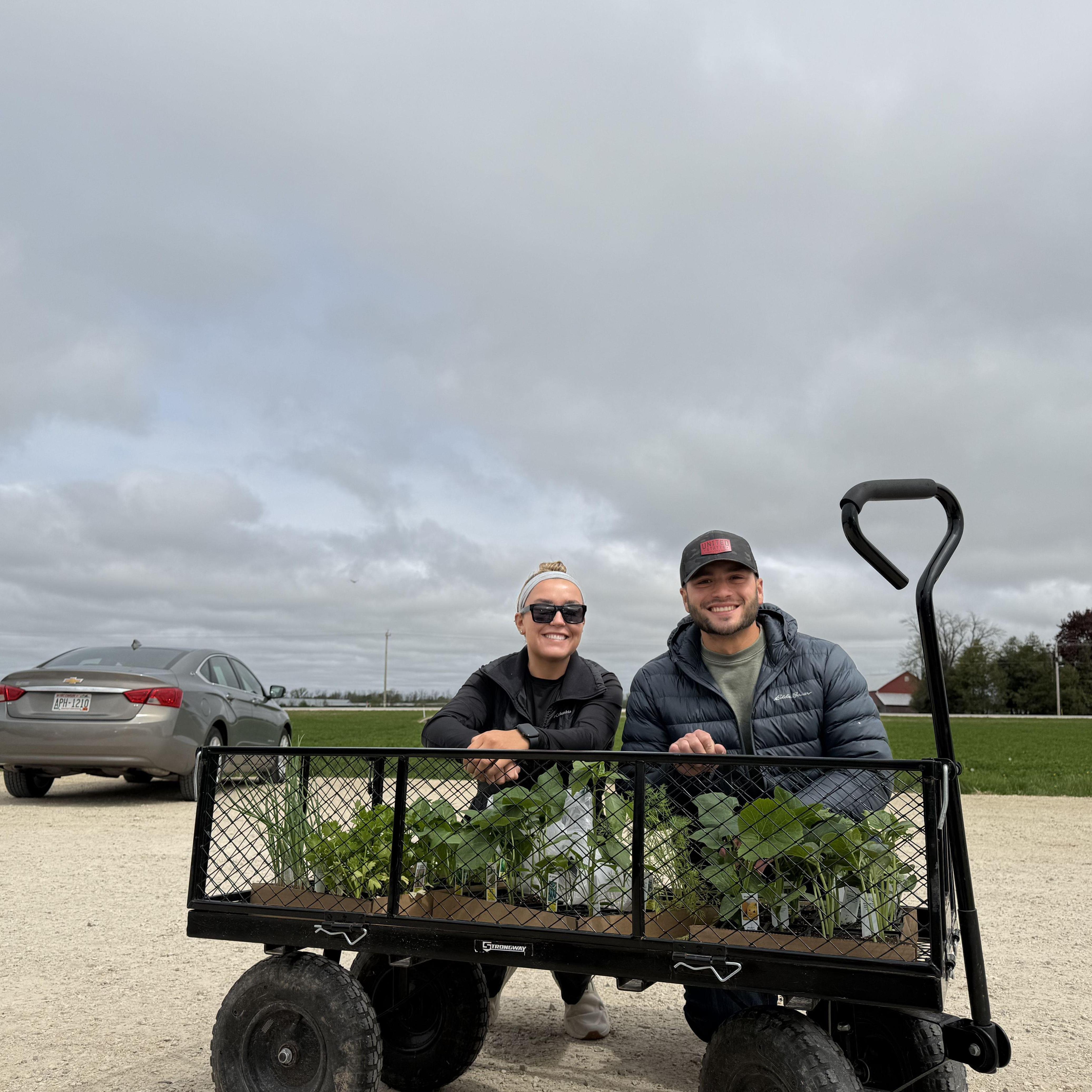 We bought over 30 plants from the Amish to start a garden in our new house.