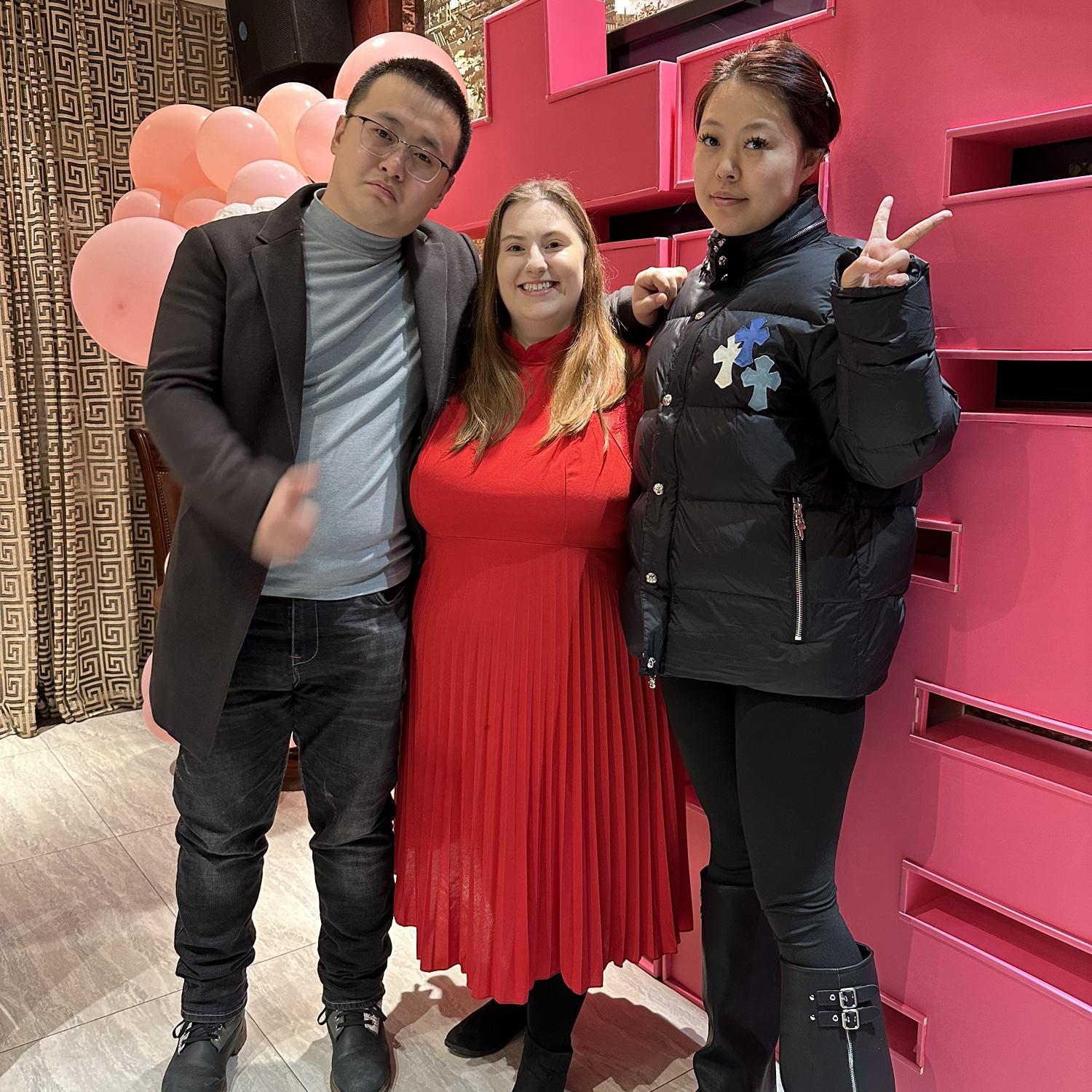 Haonan and Allison with cool cousin Wanlin (姐姐). She lives in Guangzhou, Guangdong Province and runs a clothing store. She and Haonan are close in age and were raised almost like siblings.