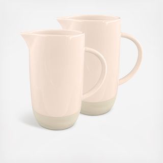 Shell Bisque Pitcher, Set of 2