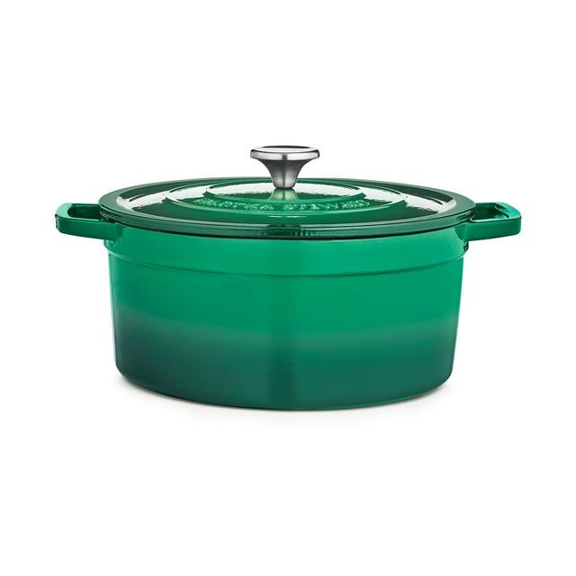 Martha Stewart Collection Green Enameled Cast Iron Round 6-Qt. Dutch Oven, Created for Macy's