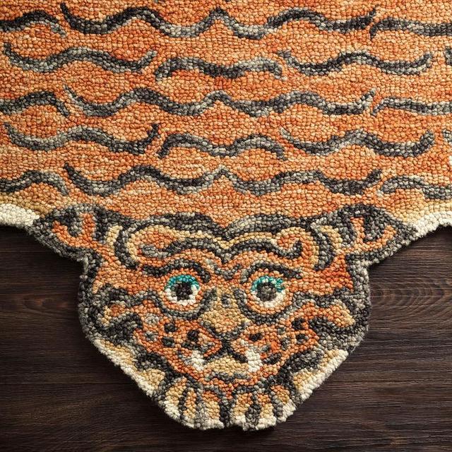 Chubby Tangerine Tiger Rug by Justina Blakeney® X Loloi