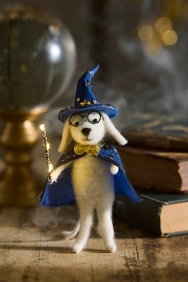 Wizard Dog Illuminated Felt Critter