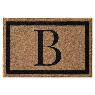 Infinity™ Single Monogram 2' x 3' Door Mat in Black
