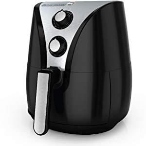 BLACK+DECKER Purify 2-Liter Air Fryer, Black/Stainless Steel, HF110SBD