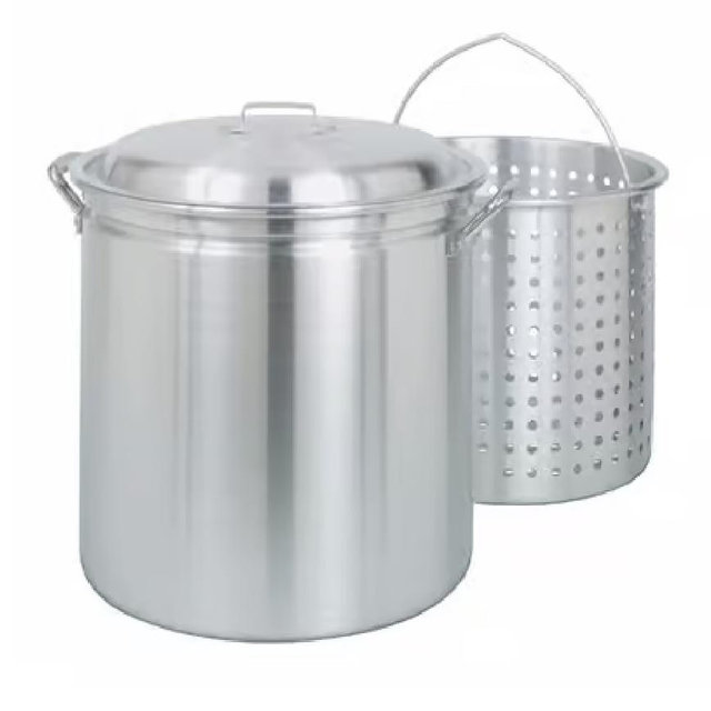 Bayou Classic Aluminum Grill Stockpot with Basket 34 qt 14 L X 13.88 in. W 1 pk