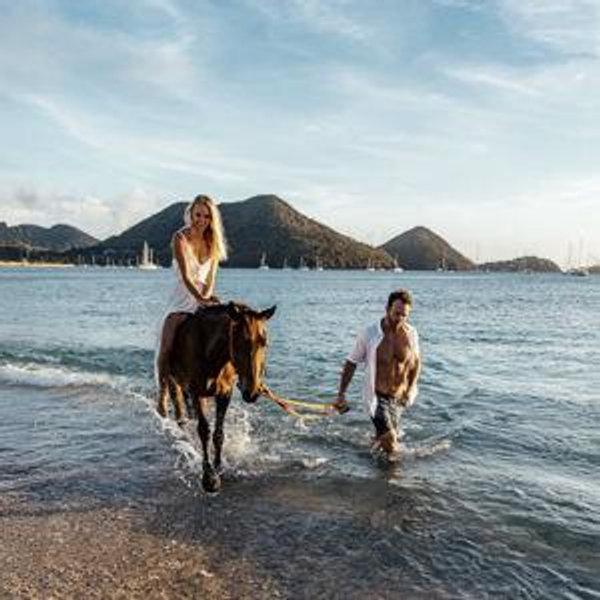 St. Lucia Beach Horseback Riding for 2