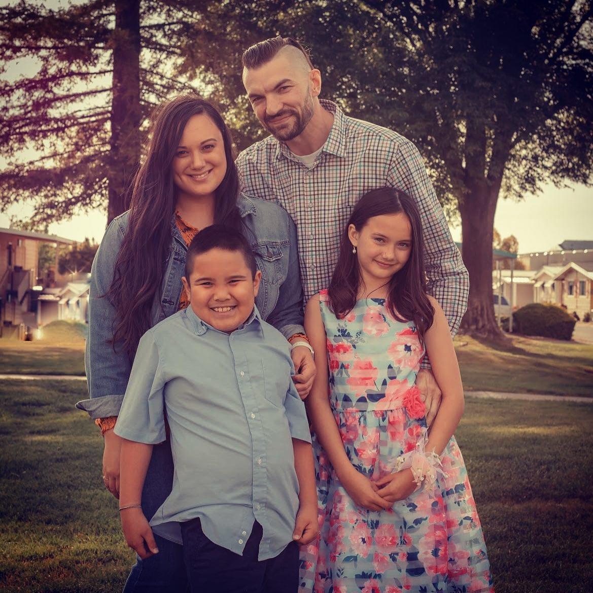 Our first family photo as Party of 4