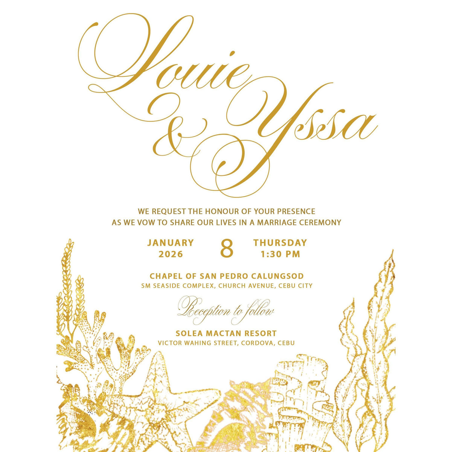 Wedding Invitation Page1 (Time and Venue)