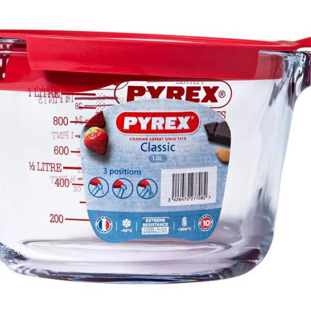 Pyrex Classic Prepware Measure Jug with lid 1L