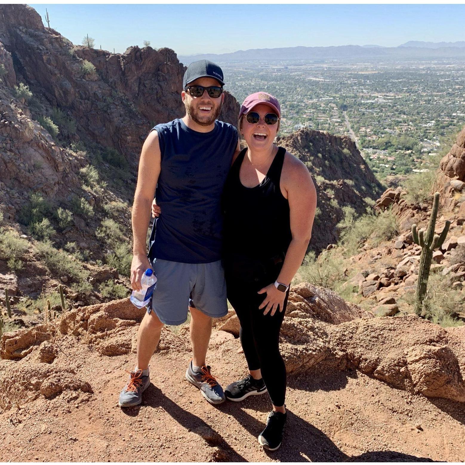 OCTOBER 2020. HIKING CAMELBACK ON OUR FIRST TRIP TOGETHER IN PHOENIX, AZ.