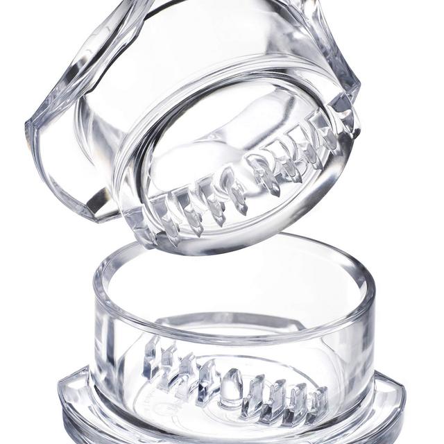 Ginger, Herb, Nuts, Garlic Press Kitchen Mincer Rocker Grinder, Easy to Clean! (Clear)
